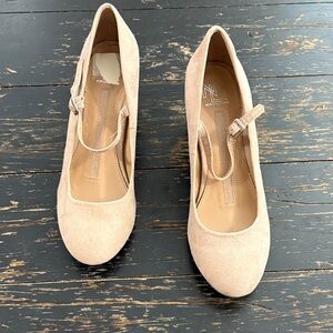 New Directions Tan Mary Jane Heels